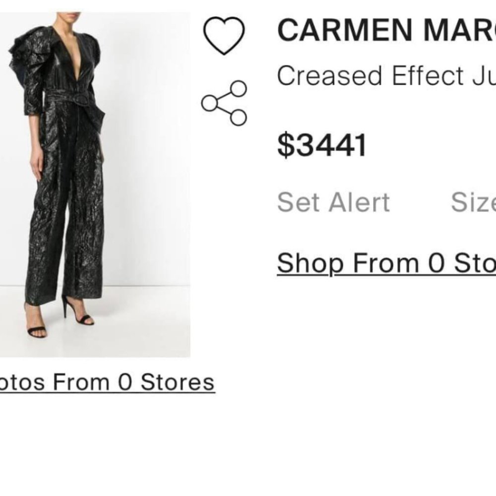 Carmen March Deep V Jumpsuit Retail $3500